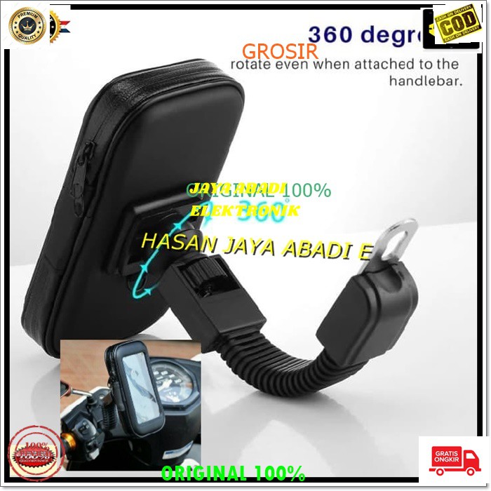 J146 HOLDER SEPEDA MOTOR 6.5 INCI SPION WATERPROOF STAND MOUNT PENGAMAN GANTUNGAN HP PEGANGAN GPS JEPIT KACA PENJEPIT JEPITAN BREKET BRACKET SPION MOTOR WATERPROOF COCOK BUAT OJOL ATAU PRIBADI AGAR LEBIH MUDAH SAAT MENGGUNAKAN MAP SANGAT AAN BISA