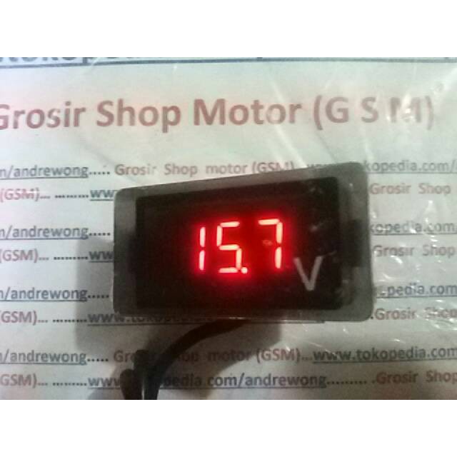 volt meter voltmeter DIGITAL super slim motor mobil