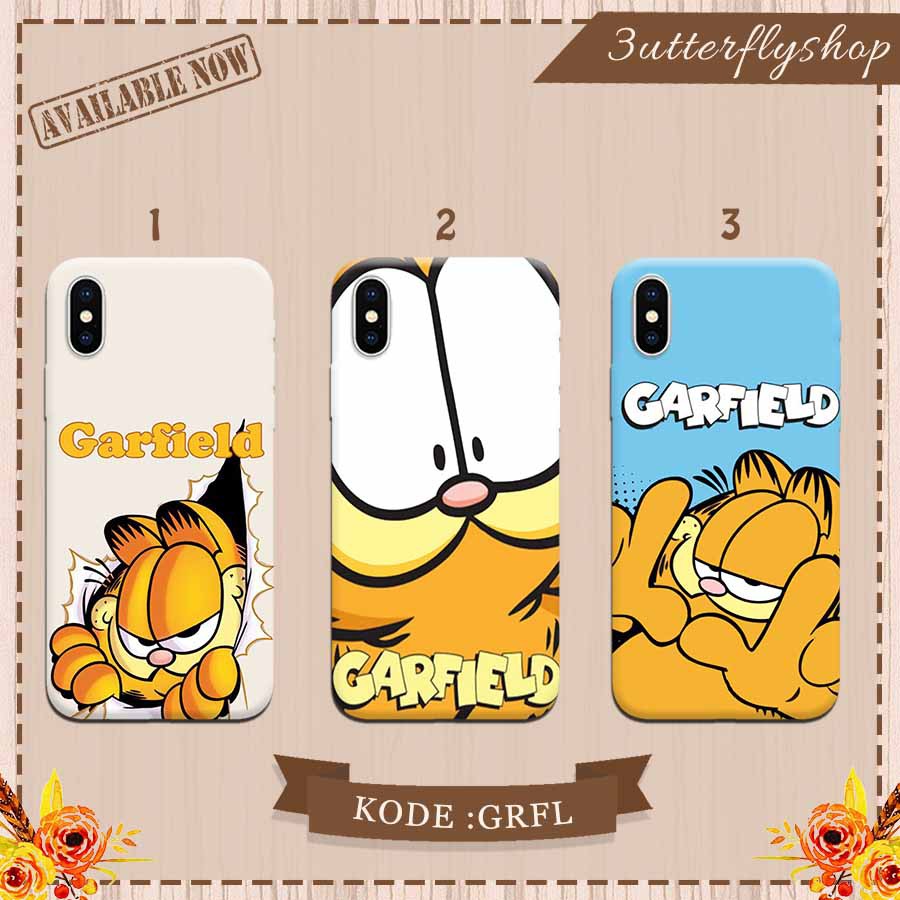 Lazy Garfield kartun casing case Oppo Vivo Realme Redmi Xiaomi Samsung iphone