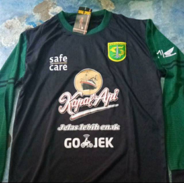 Jersey Persebaya Lengan Panjang 3rd 2019 Liga 1 Shopee Hitam Terbaru Lokal LS
