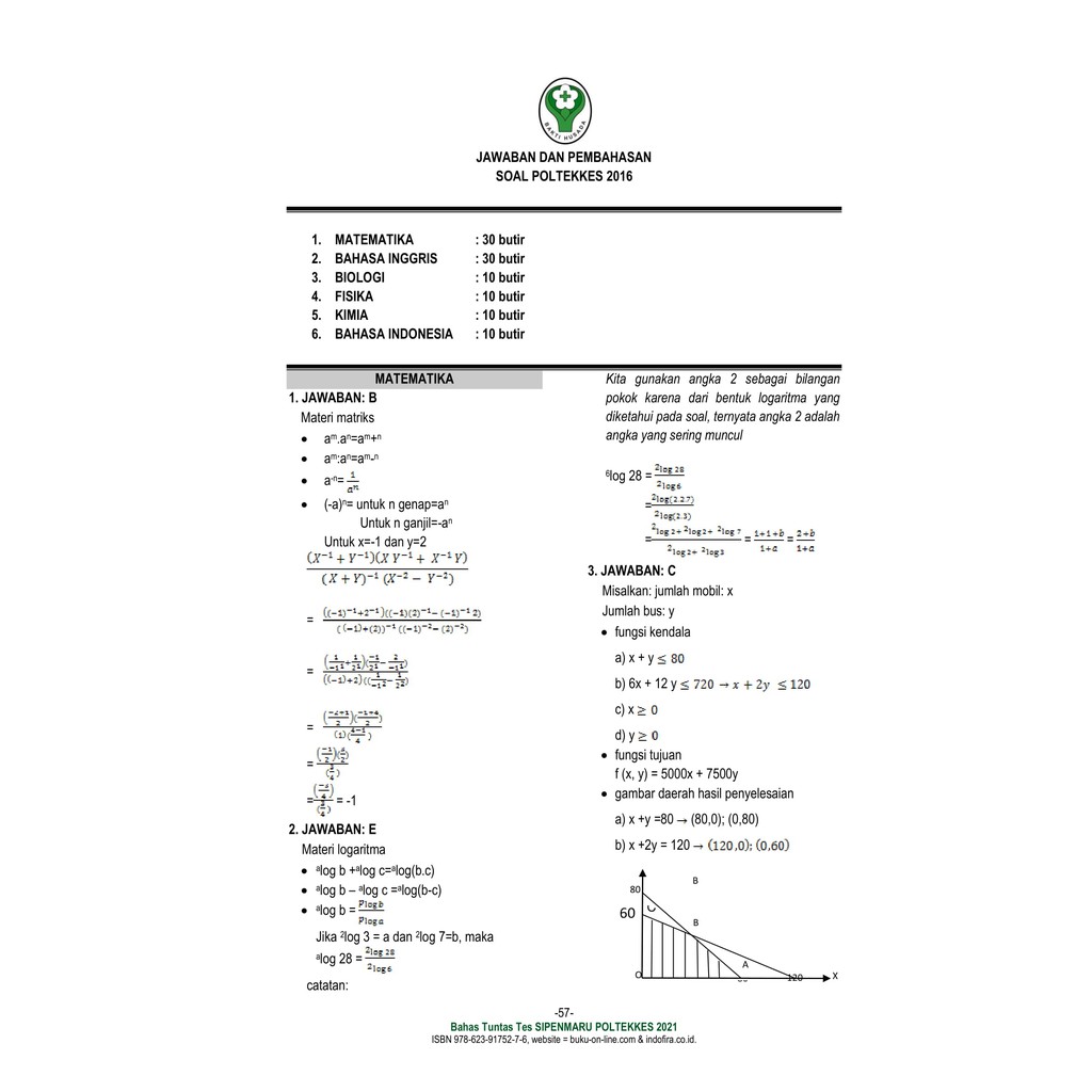 Soal Matematika Tes Poltekkes No 11 Jawabanku Id