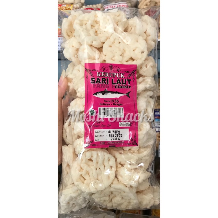 

10cscss Kerupuk Ikan Sari Laut Classic 250Gr Asli Bangka / Kerupuk Ikan Bangka Dscscv