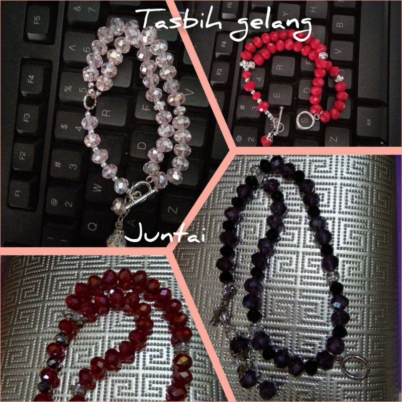 Tasbih gelang kristal 33 butir / Tasbih Gelang Kristal cantik