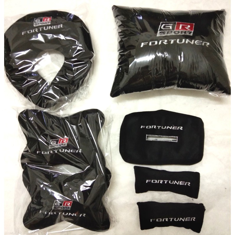 Carset Toyota Fortuner GR Sport sandaran kepala headrest Bantal Mobil 5 in 1