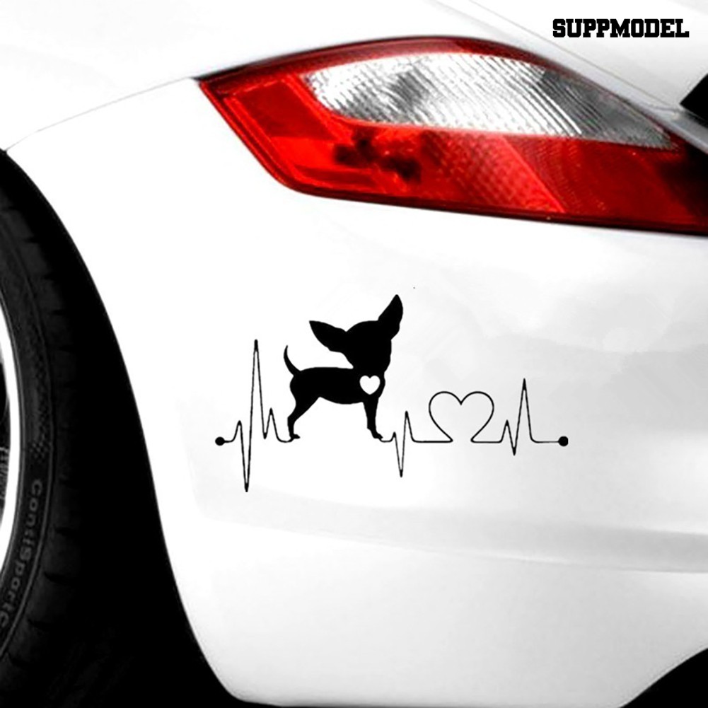 Supmodel Cute Chihuahua Dog Car Vehicle Body Window Reflective Decals Sticker Decoration