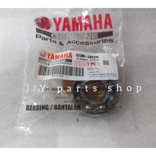 BEARING LAHER 6204 RASIO GAEDAN MIO M3 S Z SOUL GT FINO XRIDE GEAR 124 FAZZIO NMAX AEROX 155 LEXI ORIGINAL YGP 93306-204XM