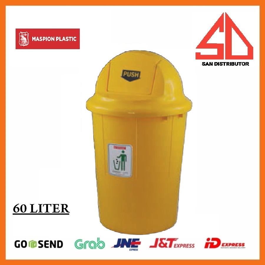 MASPION TEMPAT SAMPAH APOLLO DUSTBIN 16 GALLON 60 Liter B T 320 outdoor