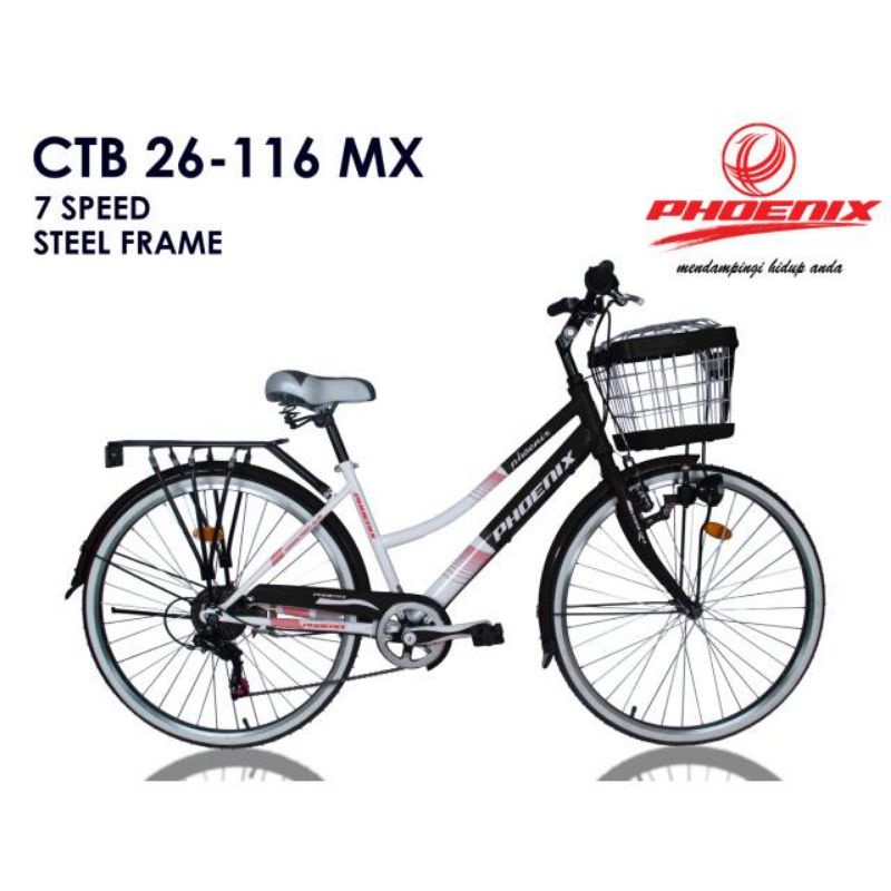 Sepeda Mini City bike CTB 26 Phoenix 116 MX 7 speed