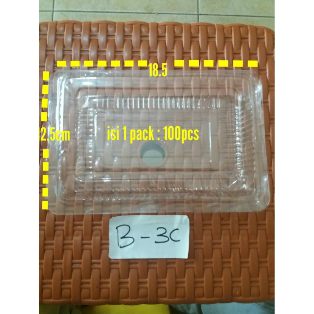Mika Plastik Bening Tempat kue- Nasi- makanan dll/100pcs