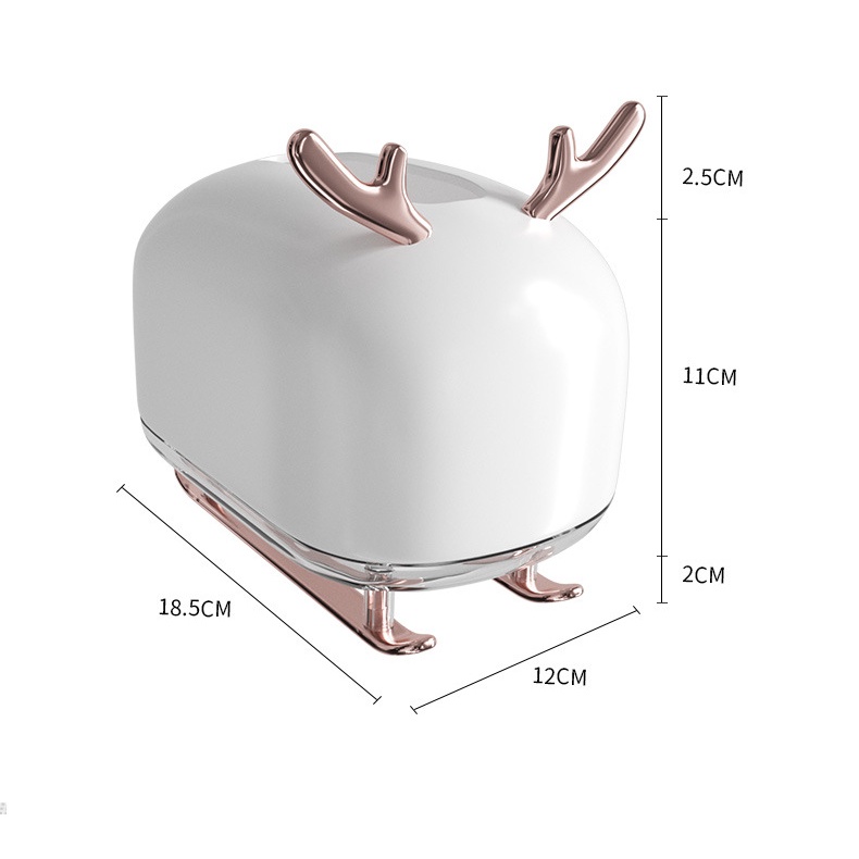 Kotak Tisu Rusa Kereta Luncur/ Tempat Tisu Merah Muda/Putih/Box Tisue