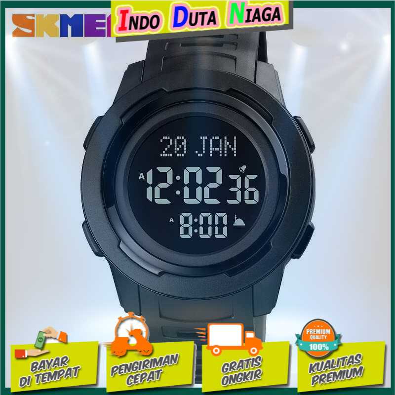 IDN - SKMEI Jam Tangan Digital Pria Muslim Qibla - 1729
