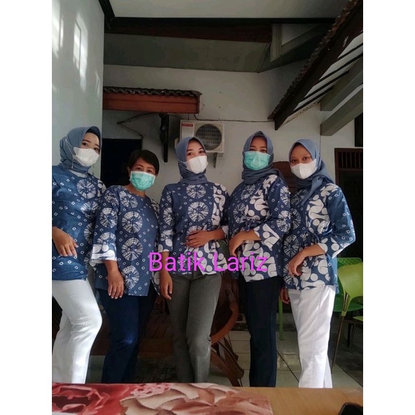 tey-17 Batik wanita ASJ SA HRB026 Kenongo Kemeja Tosca Pendek-1