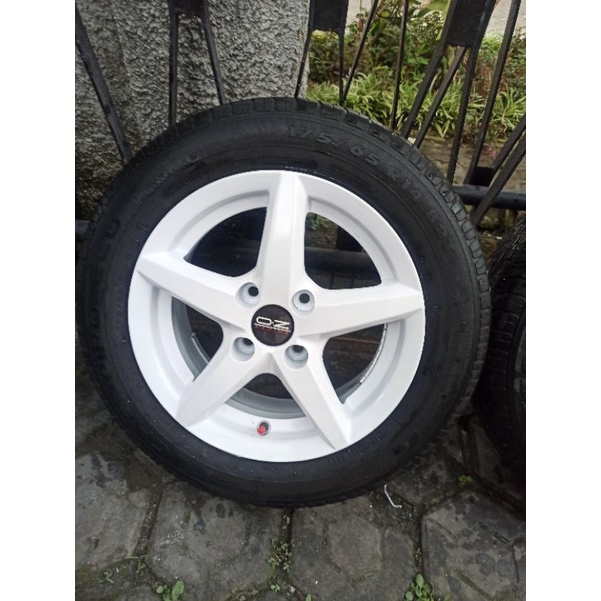 4 Velg R14 PCD 100 + ban baru 175/65 2024 brio mobilio calya sigra agya ayla karimun picanto atoz vi