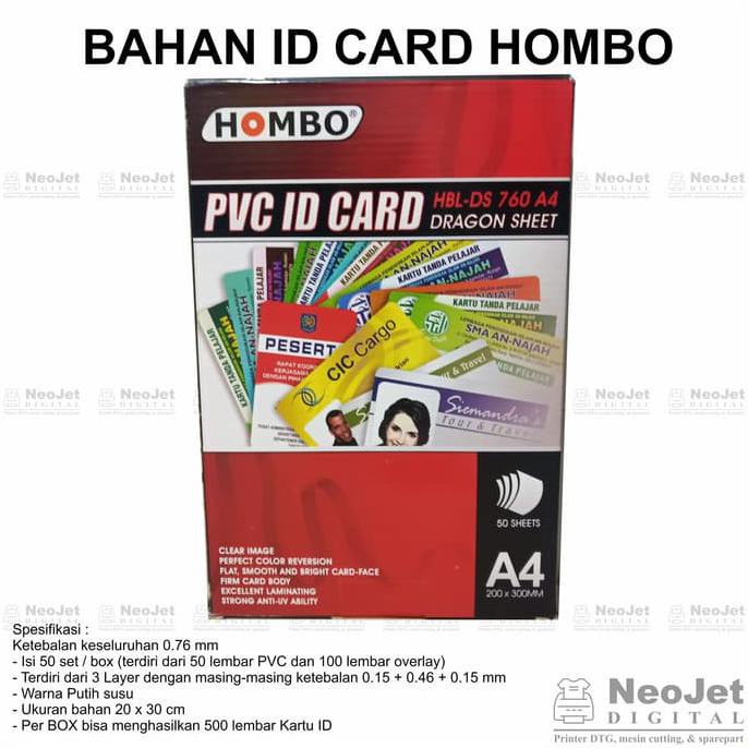 

Buruan Serbu] Kertas Pvc Bahan Id Card Instan A4 Isi 50 Set