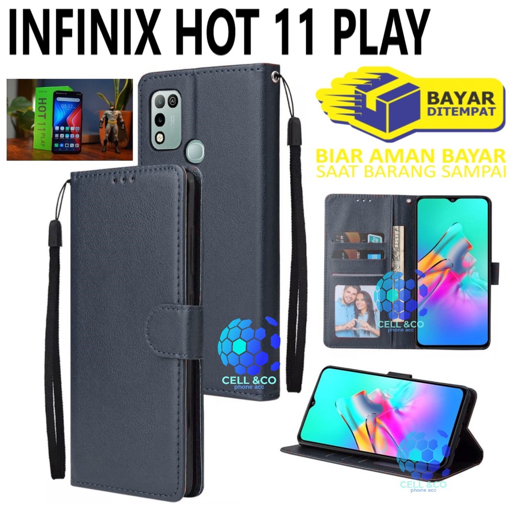 NEW INFINIX HOT 11 PLAY CASE Flip Wallet Flip case buka tutup kesing hp casing hp flip case leather wallet