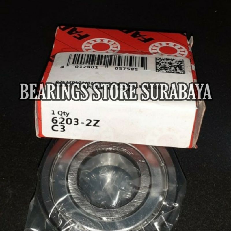 BALL BEARING 6203-2Z C3 FAG 17 X 40 X 12 mm Laher as roda honda Tiger