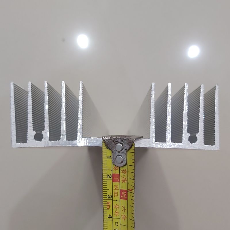 Heatsink Pendingin Transistor Final 40 CM Super Tebal 4 MM Heat Sink 5 Sirip Hetsing Heatsing