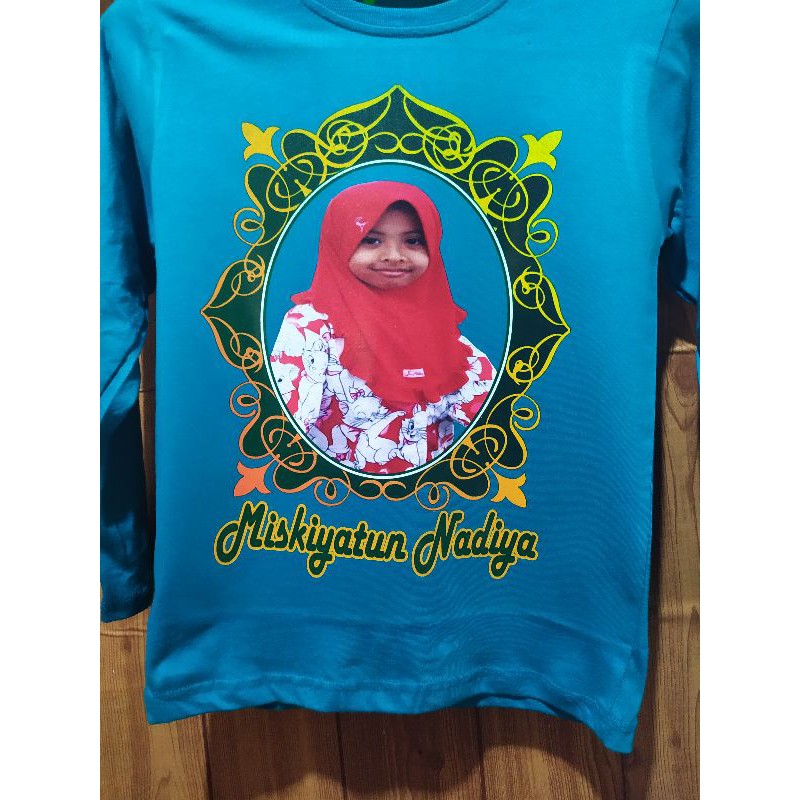 KAOS ANAK KOSTUM , FOTO , NAMA