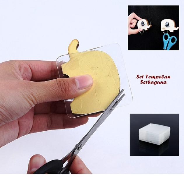

【CT】 Set Tempelan Serbaguna, 1 set isi 10 pcs tempelan atau perekat plastik