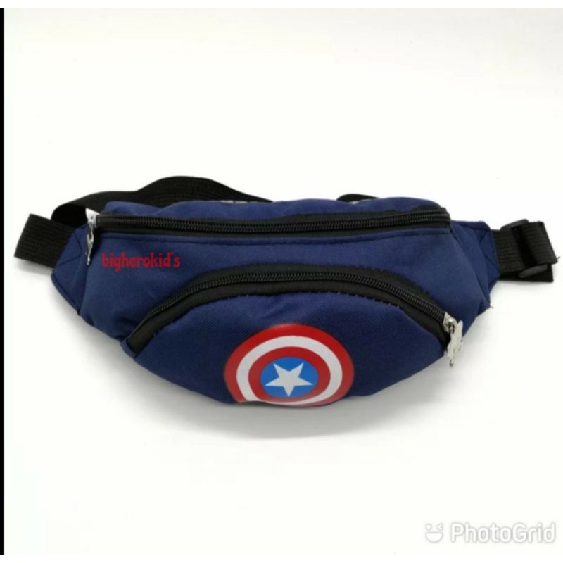 Tas SLempang C.america Avengers waistbag anak laki-laki karakter