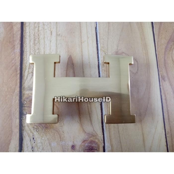 Gesper Kepala Gesper Ikat Pinggang Cantol Hermes 4.0 Cm Gold