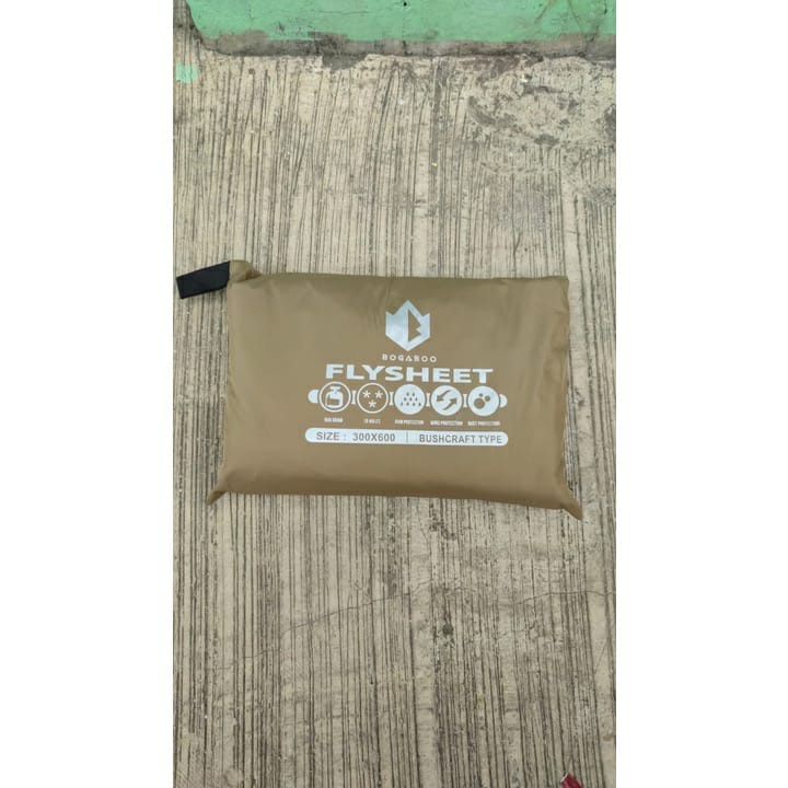 Bisa (COD)  Flysheet Ultralight 3x6 M BOGABOO Waterproof Full Sealed 19 Lubang - Flysheet