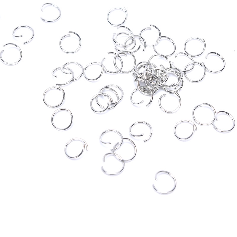 150pcs Gantungan Kunci Rantai Split Jump Ring Dengan Pin Sekrup