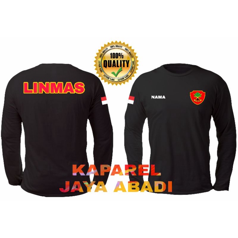 Kaos Logo Linmas/Baju Linmas/Atasan Pria Wanita Linmas Lengan Panjang Kaos Linmas COD Lengan Panjang