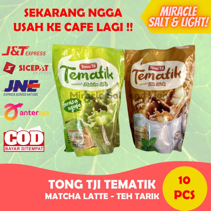 Tong Tji Tematik Matcha Latte / Teh Tarik Instant [Kemasan