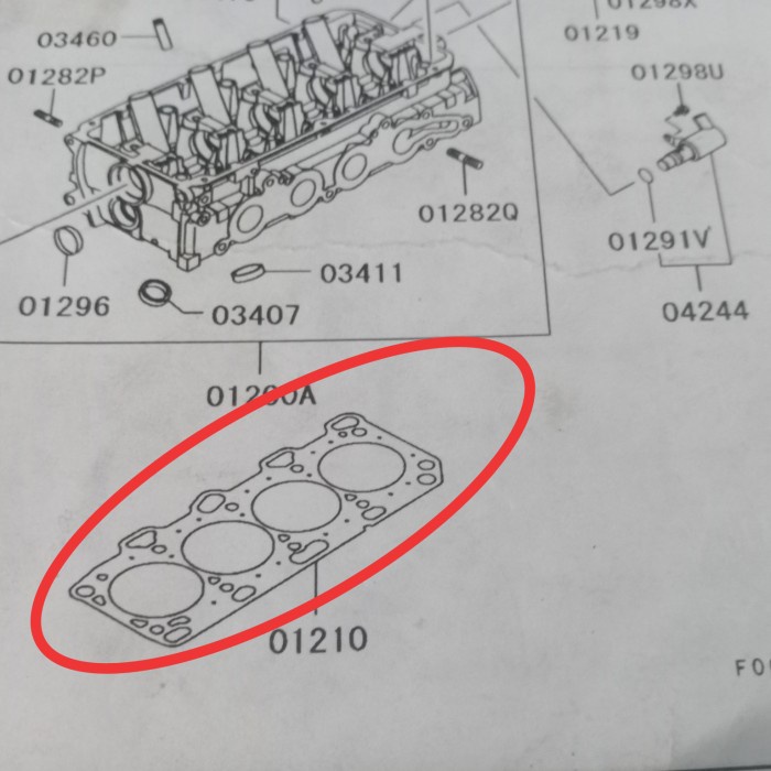 Perpak Deksel Gasket Head Grandis Original