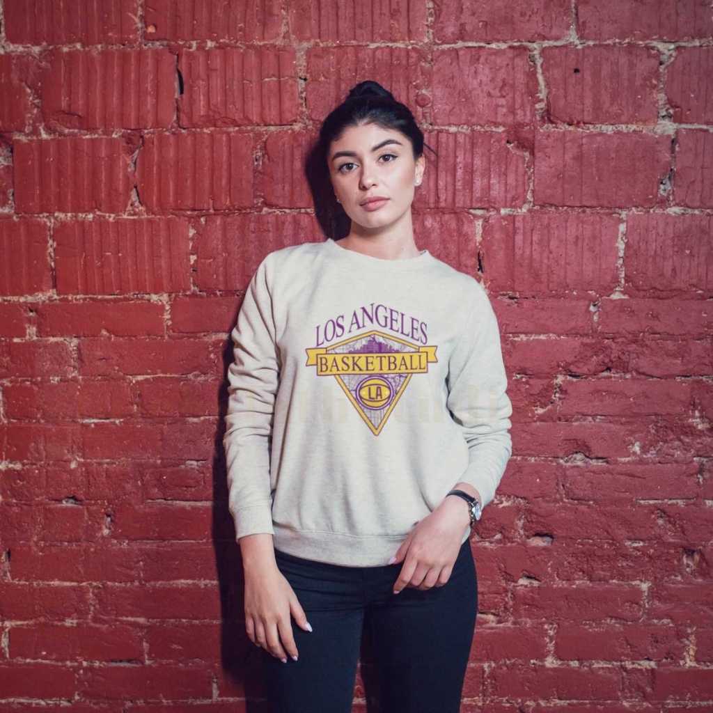 SweatShirt Los angeles Basketball - Vintage Map of Los Angeles Lakers premium Quality