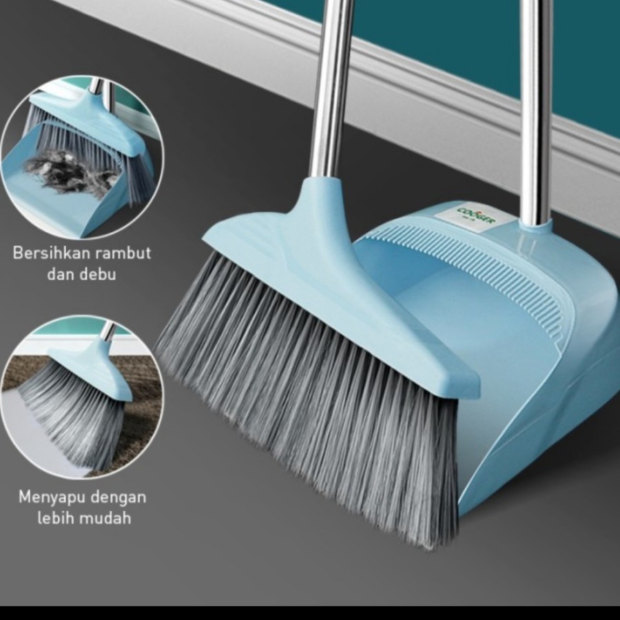 Sapu Set Pengki Cikrak Alat Kebersihan Serbaguna Rumah Dust Broom Home