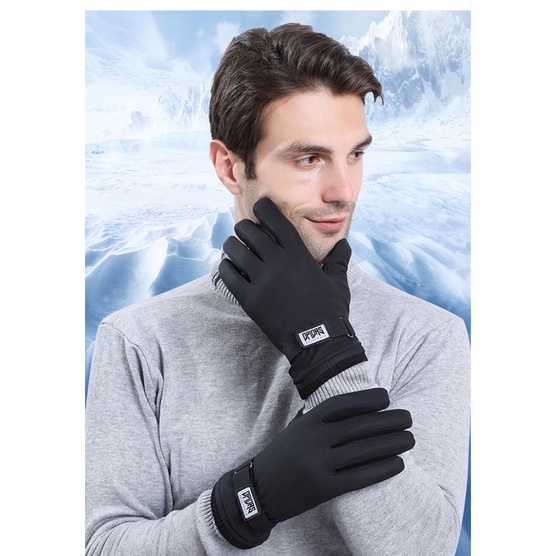 Sarung tangan winter pria men gloves musim dingin touchscreen waterproof opidas import gunung bromo