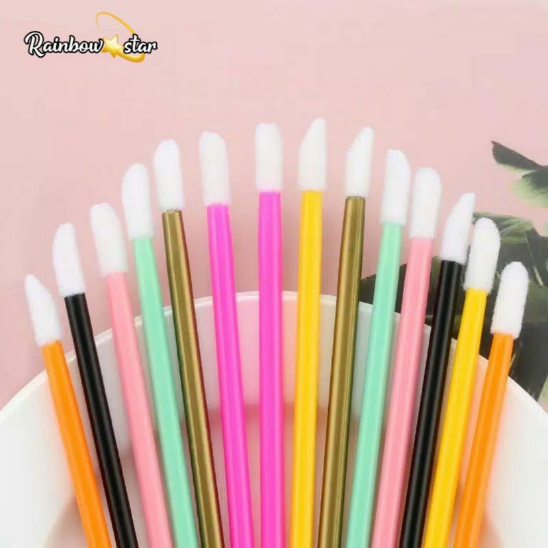 Disposable Lip Brush 50pcs / Lip Wand / Kuas Bibir / Disposable Lip Gloss