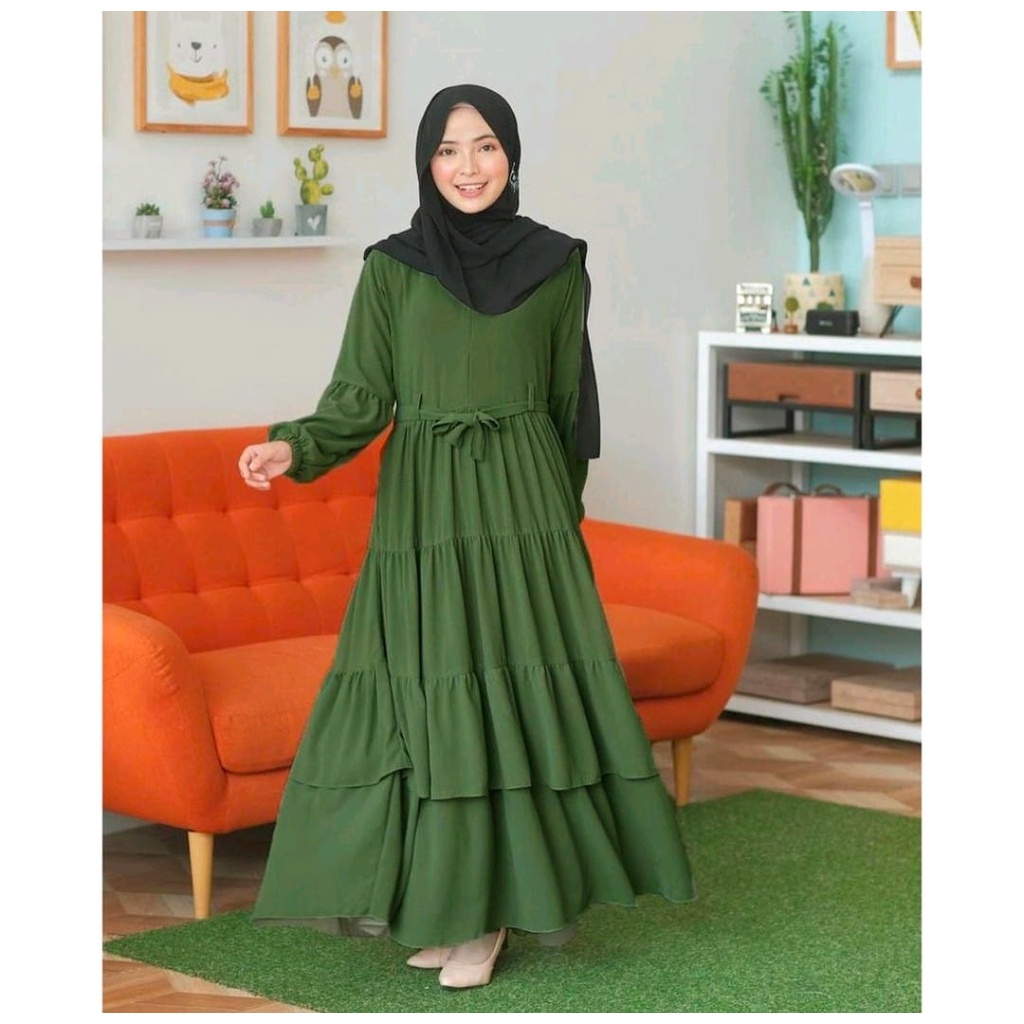 Vince Fahion - Belani Maxi Gamis Polos Remaja / Dress Muslim Wanita