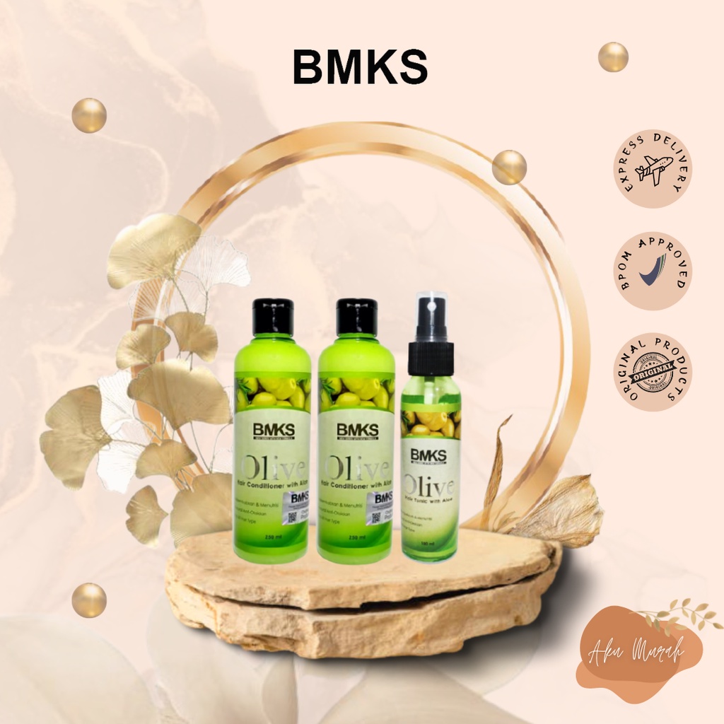 ✨ AKU MURAH ✨Paket BMKS Olive ( Shampoo + Conditioner + Hair Tonic)