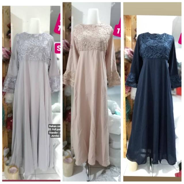 Perbandingan harga Dress brokat dress pesta gamis 