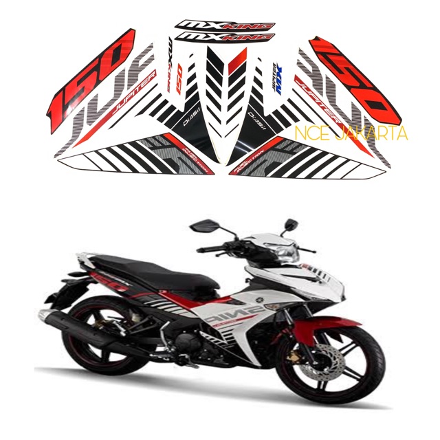 STIKER STRIPING MX KING TAHUN 2015 PUTIH