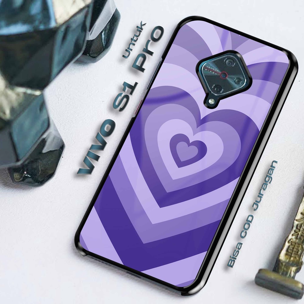 Case VIVO S1 Pro - Casing VIVO S1 Pro [ Love ] Silikon VIVO S1 Pro - Case Hp - Case Mewah - Cassing 