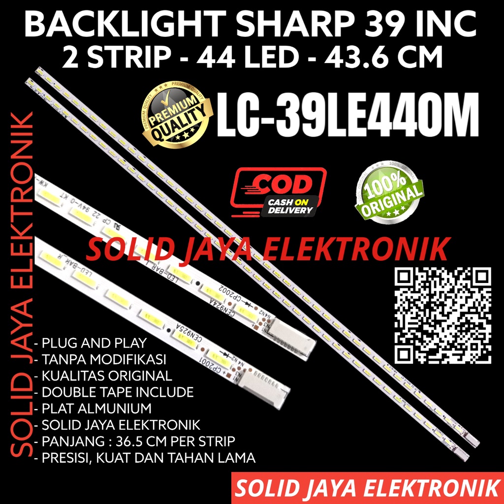 BACKLIGHT TV LED SHARP 39 INC LC 39LE440 LC-39LE440 LC39LE440 39LE440M LC-39LE440M LC39LE440M 39LE LAMPU BL SMD LIDI STRIP BERAS STRIPS SHARP 44K 44 LED LAMPU