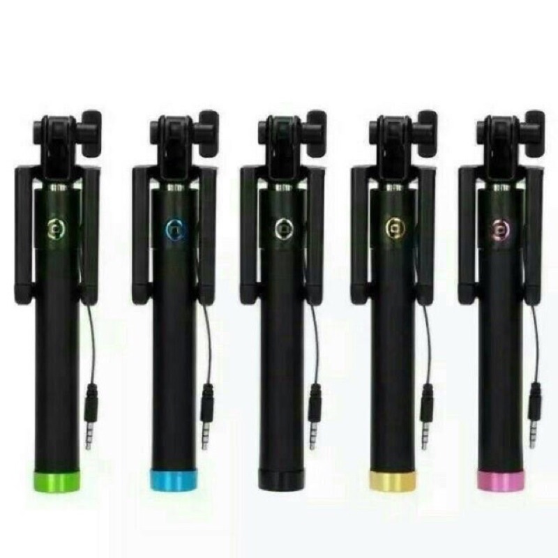 Tongsis kabel full black selfie stick