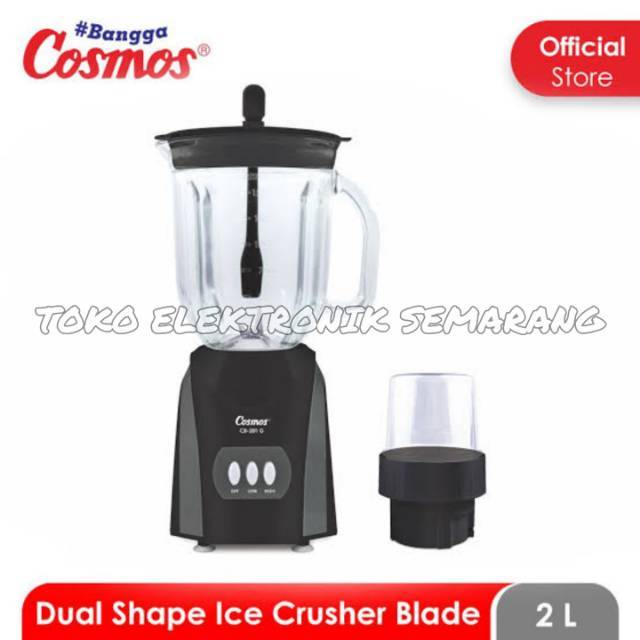 BLENDER GELAS KACA BESAR 2 IN 1 COSMOS 2L CB 281G / CB281G - BLENDER PENGHANCUR ES BATU DAN BUMBU