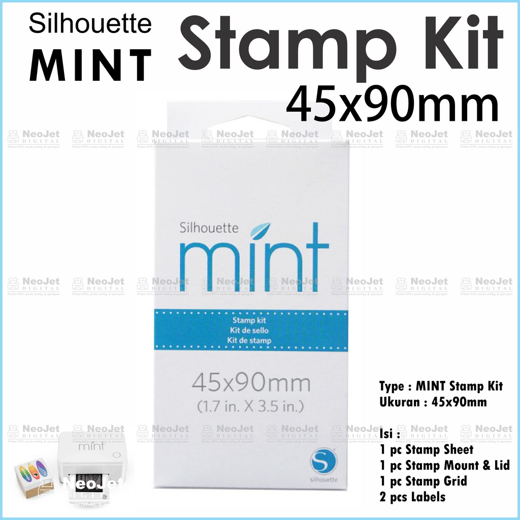 

Stamp Kit 45x90 Silhouette Mint Mesin Stempel Digital Mini Cap Custom