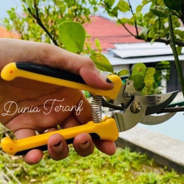 Gunting Dahan HASSTON PROHEX 1353-005 GgHitamKuning Stainless - Gt Ranting Tanaman Pruning Shears