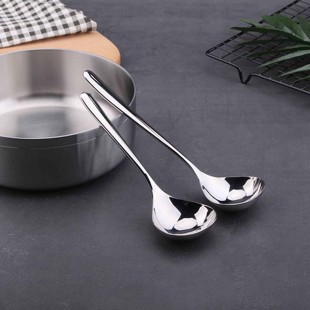 Quinton Sendok Sup Restoran Hot Pot Alat Dapur Makan Stainless Steel Menebal Soup Ladle