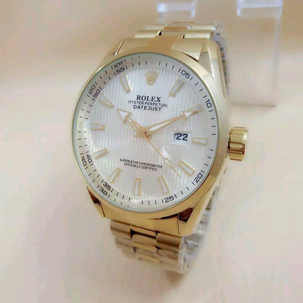 Laris JAM TANGAN PRIA ROLEX OYSTER GOLD COVER PUTIH Limited