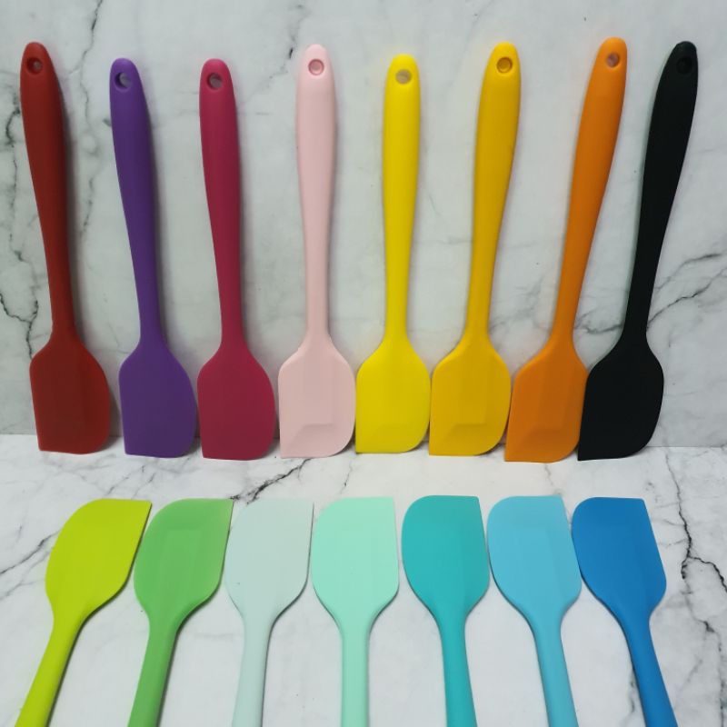 color rubber spatula 28cm large / food grade tanpa sambungan