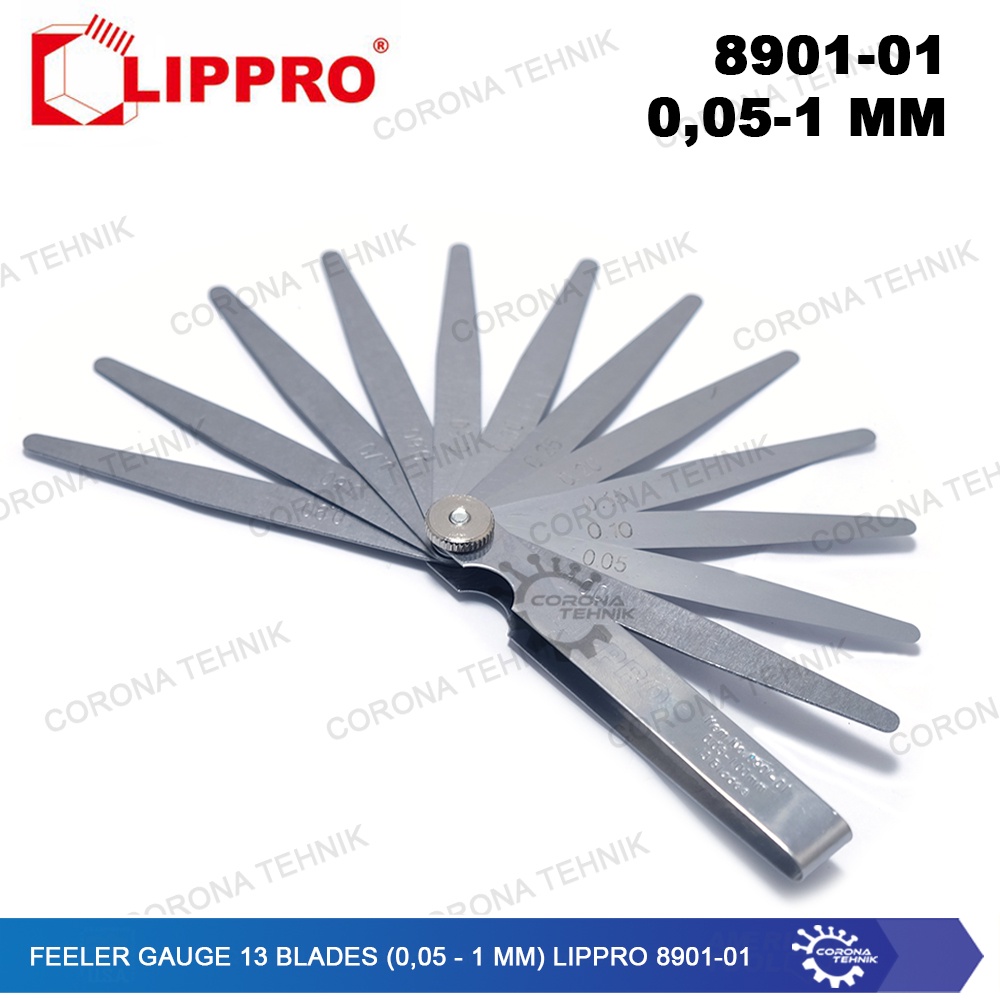 Lippro 8901-01 - Feeler Gauge 13 Blades