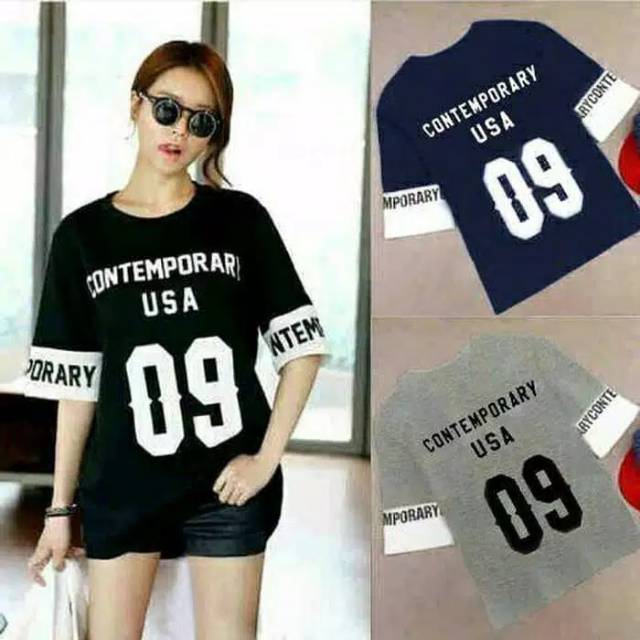 Fourfashion CONTEMPORARY USA BABYTERRY BIGSIZE TSHIRT atasan wanita