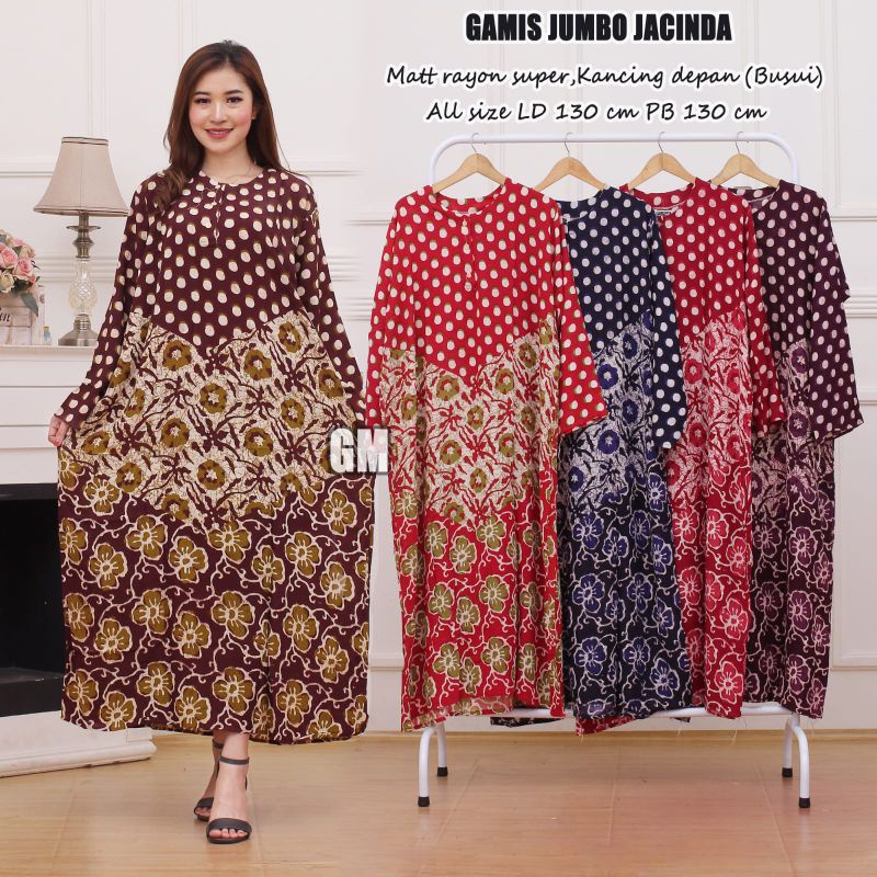 LONGDRES DASTER JUMBO BUSUI KANCING DEPAN